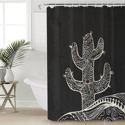 Image of Cactus Sketch SWYL3376 Shower Curtain