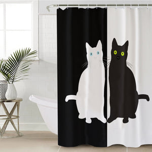 Reflect B&W Cats SWYL3380 Shower Curtain