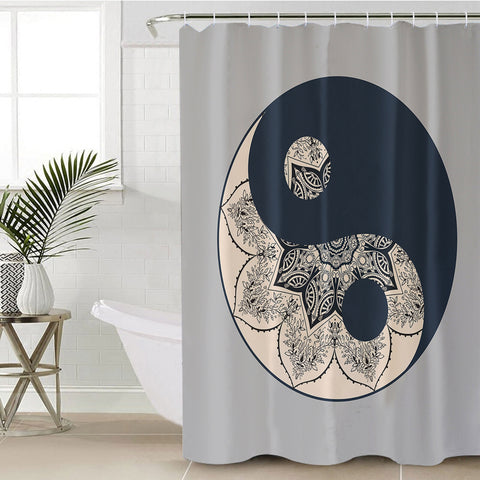 Image of Yinyang Flower Aztec SWYL3390 Shower Curtain