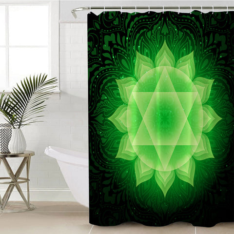 Image of Neon Lotus Mandala SWYL3476 Shower Curtain