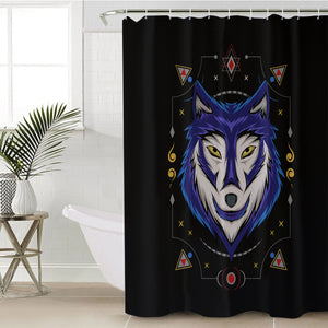 Blue Wolf Bandana SWYL3477 Shower Curtain