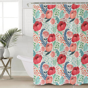 Red & Pink Tulips SWYL3486 Shower Curtain