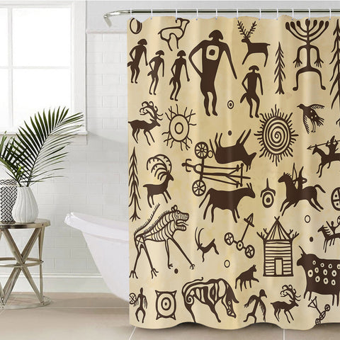 Image of Country Animal Sketch SWYL3592 Shower Curtain