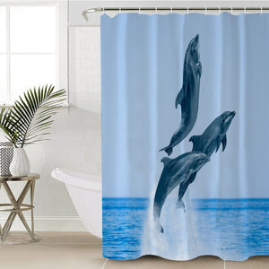 Three Jumping Dolphin SWYL3600 Shower Curtain