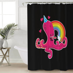 Rainbow In Love Octopus SWYL3604 Shower Curtain