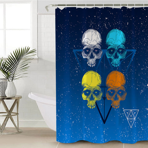 Image of Four Skull Triangle SWYL3612 Shower Curtain