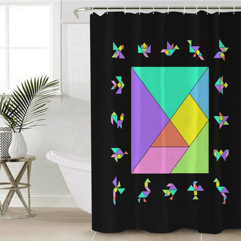 Image of Animals in Shape SWYL3613 Shower Curtain