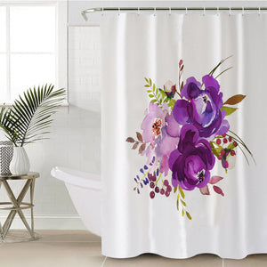 Purple Flower SWYL3615 Shower Curtain