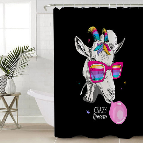 Image of Crazy Colorful Alpaca SWYL3659 Shower Curtain