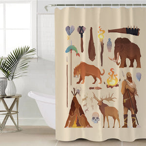 Ancient Forest Hunter SWYL3666 Shower Curtain