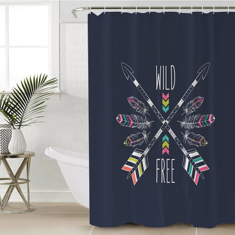 Image of Arrow & Feather - Wild & Free SWYL3667 Shower Curtain