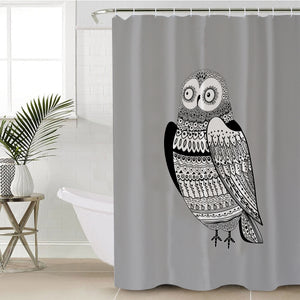B&W Aztec Owl SWYL3674 Shower Curtain