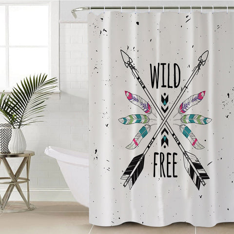Image of Wild - Free & Arrows SWYL3679 Shower Curtain
