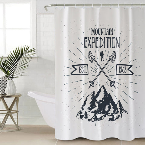 Image of Mountain Expedition Est. 1963 SWYL3686 Shower Curtain