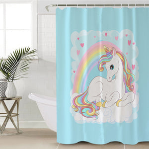 Rainbow Lovely Unicorn SWYL3690 Shower Curtain