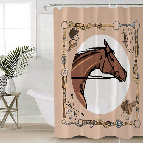 Image of Riding Horse Draw SWYL3699 Shower Curtain