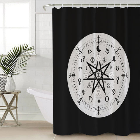 Image of B&W Constellation Zodiac SWYL3750 Shower Curtain