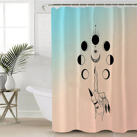 Image of Eyes - Moon Circle Bright SWYL3758 Shower Curtain