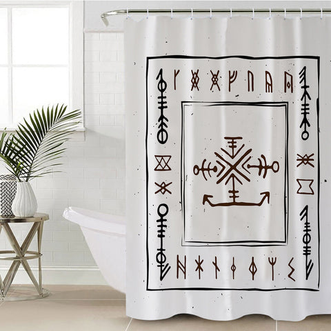 Image of Ancient Greek Aztec Bandana SWYL3759 Shower Curtain