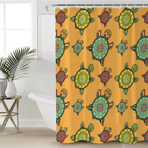 Colorful Mandala Turtles Monogram SWYL3764 Shower Curtain