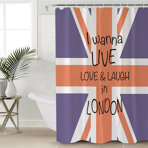 Image of United Kingdom Flag SWYL3800 Shower Curtain