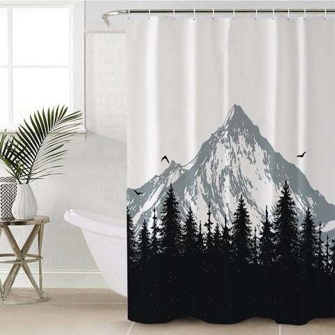 Image of Grey Mountain Black Forest SWYL3803 Shower Curtain