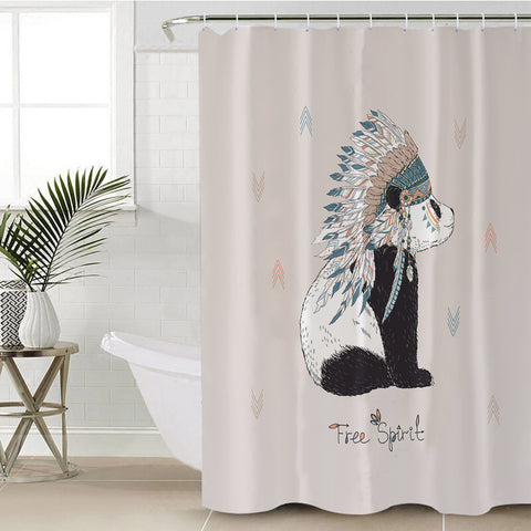 Image of Free Spirit - Bohemian Panda SWYL3816 Shower Curtain