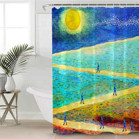 Image of Human Under The Sun Art SWYL3821 Shower Curtain