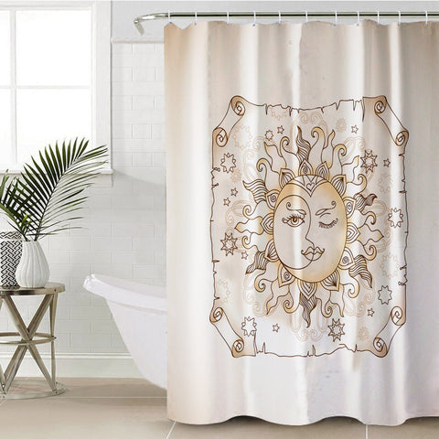Image of Vintage Sun Face Craft SWYL3862 Shower Curtain
