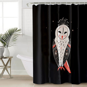 White Red Female Owl SWYL3863 Shower Curtain