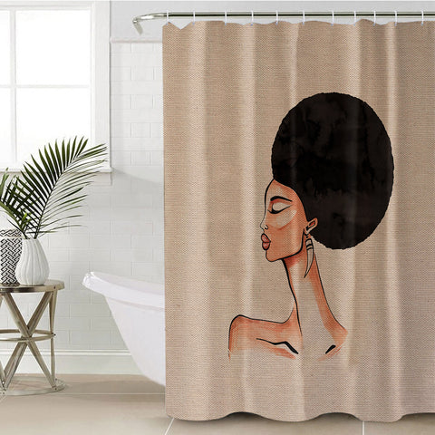 Image of Beautiful Afro Lady SWYL3865 Shower Curtain