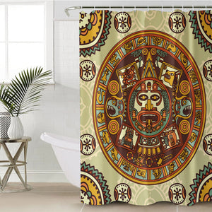 Vintage Acient Aztec Zodiac SWYL3867 Shower Curtain