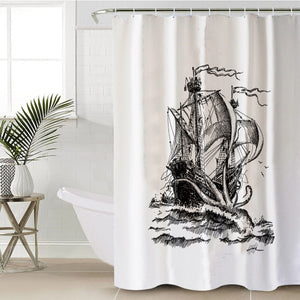 Pirate Ship On Ocean SWYL3873 Shower Curtain