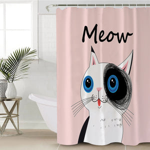 Cute Cat Meow Pink Theme SWYL3875 Shower Curtain