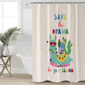 Save The Drama For Your Llama SWYL3877 Shower Curtain