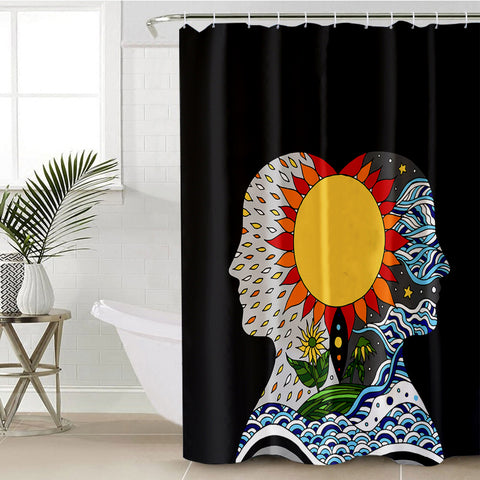 Image of Colorful Human Illustration Modern Art SWYL3879 Shower Curtain