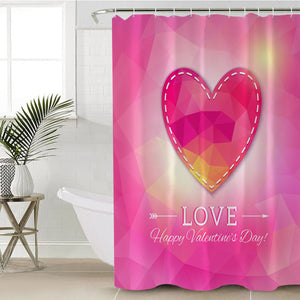 Heart Geometric Valentine's Day SWYL3922 Shower Curtain