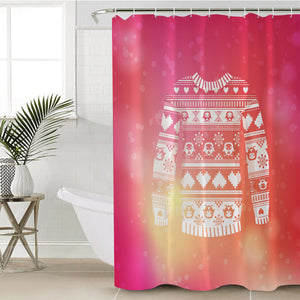 Aztec Stripes Sweatshirt Pink Theme SWYL3925 Shower Curtain