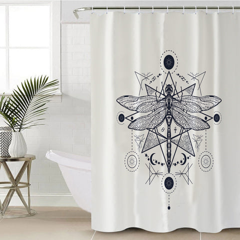 Image of Odonata Zodiac Sketch SWYL3927 Shower Curtain
