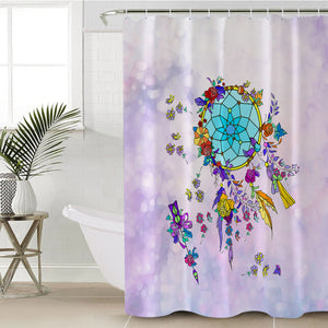 Multicolor Floral Dream Catcher Purple Theme SWYL3942 Shower Curtain