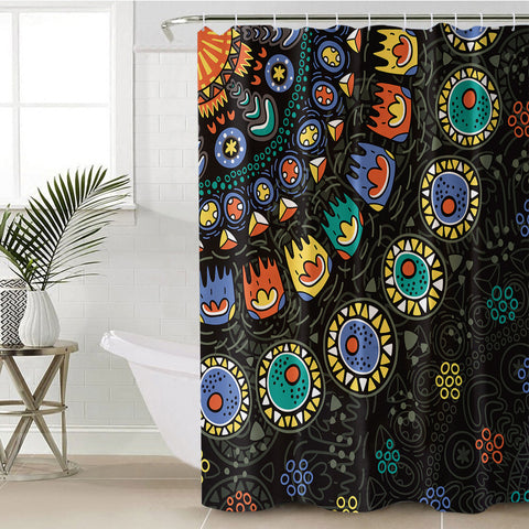 Image of Colorful Cartoon Mandala SWYL3943 Shower Curtain