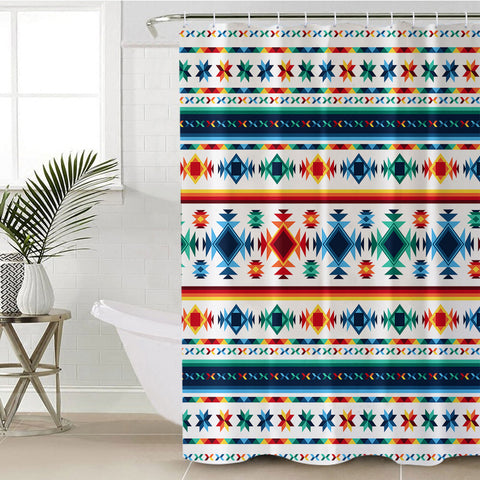 Image of Aztec Stripes SWYL3946 Shower Curtain