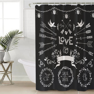 Save The Day For Love SWYL4102 Shower Curtain