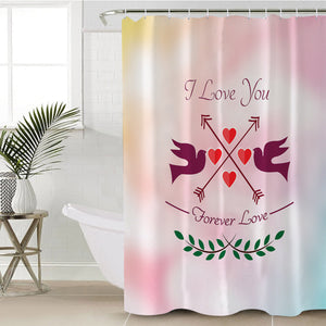 Forever Love Pink Theme SWYL4112 Shower Curtain