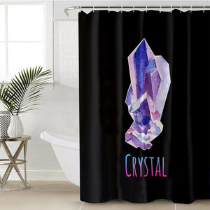 Gradient Blue Purple Geometric Crystal SWYL4126 Shower Curtain