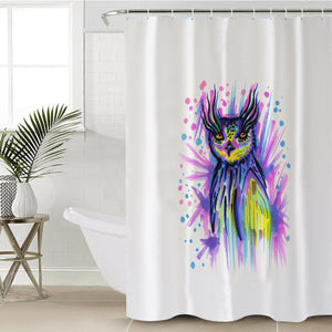 Watercolor Owl Sketch SWYL4221 Shower Curtain