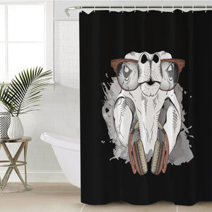 Music Glasses White Parrot SWYL4223 Shower Curtain