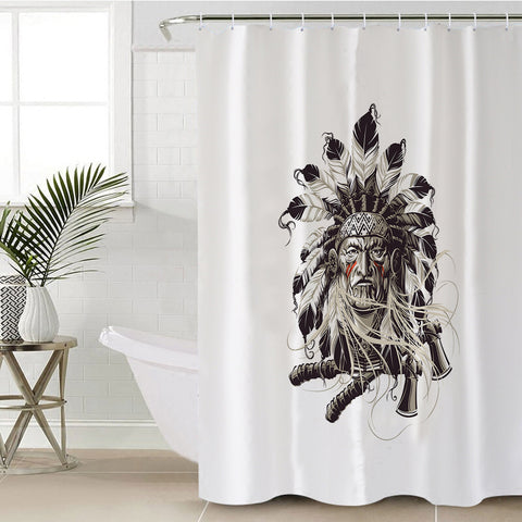 Image of Bohemian Men Fighter SWYL4225 Shower Curtain