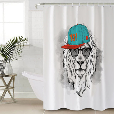Image of Hiphop Snapback Lion SWYL4229 Shower Curtain
