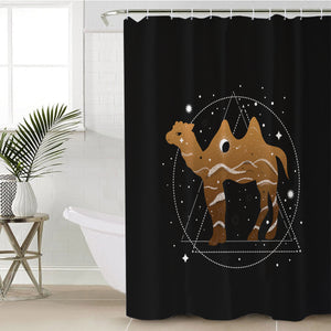 Brown Camel Triangle Zodiac SWYL4239 Shower Curtain